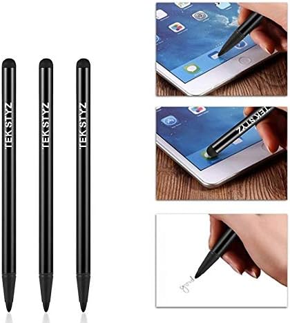 Tek Styz Pro Stylus עובד עבור Samsung SM-T510 דיוק גבוה רגיש בצורה קומפקטית למסכי מגע [3 חבילה שחורה]